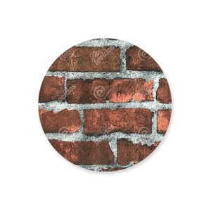 Sousplat-em-Tecido-Jacquard-Estampado-Parede-Tijolo-Marrom