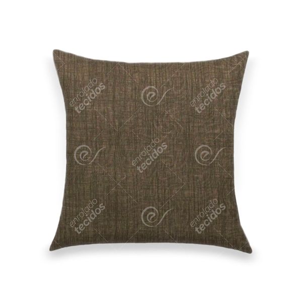 almofada-tecido-jacquard-estampado-liso-marrom-escuro