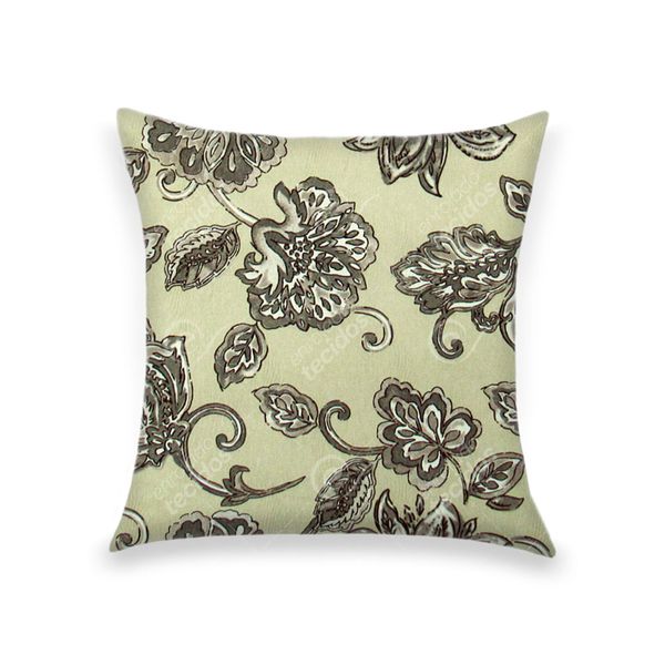 almofada-tecido-jacquard-estampado-floral-cinza