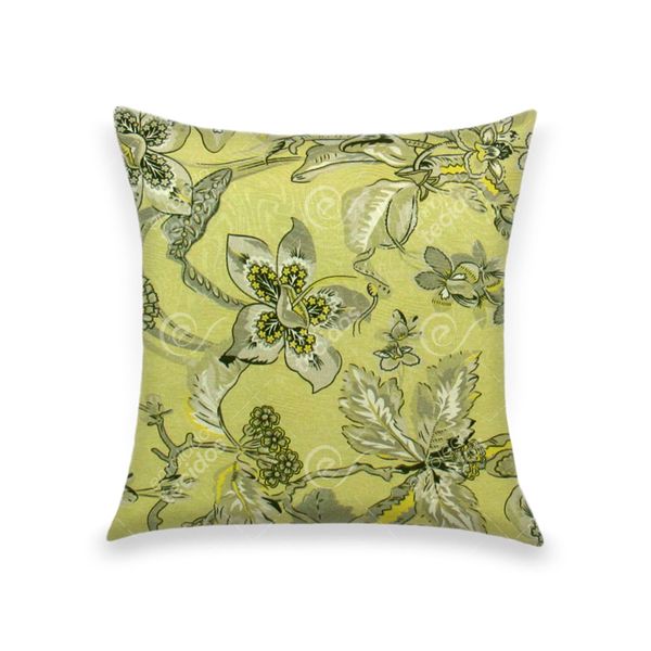 almofada-tecido-jacquard-estampado-floral-amarelo-e-cinza