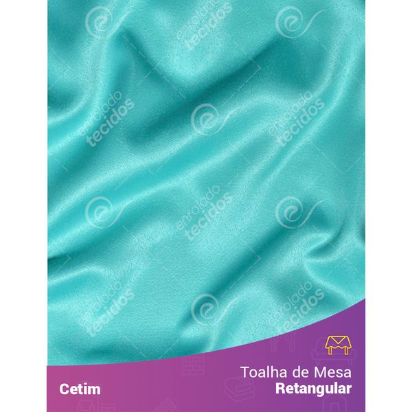 Toalha-de-Mesa-Retangular-em-Cetim-Azul-Tiffany