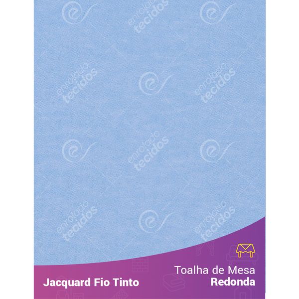 Toalha-Redonda-em-Tecido-Jacquard-Azul-Bebe-Liso-Fio-Tinto