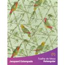 Toalha-de-Mesa-Retangular-em-Tecido-Jacquard-Estampado-Floral-Papagaio-Verde