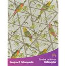 Toalha-de-Mesa-Retangular-em-Tecido-Jacquard-Estampado-Floral-Papagaio-Cinza