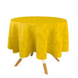 toalha-redonda-tecido-jacquard-amarelo-ouro-medalhao-tradicional