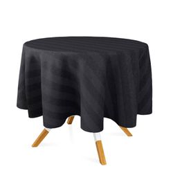 toalha-redonda-tecido-jacquard-preto-listrado-tradicional