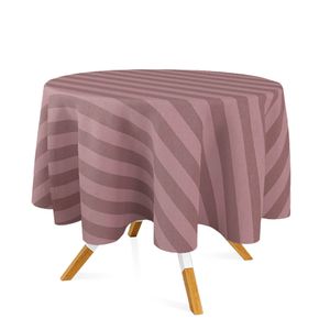 toalha-redonda-tecido-jacquard-rose-e-marrom-listrado-tradicional