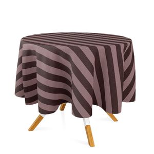 toalha-redonda-tecido-jacquard-marrom-listrado-tradicional
