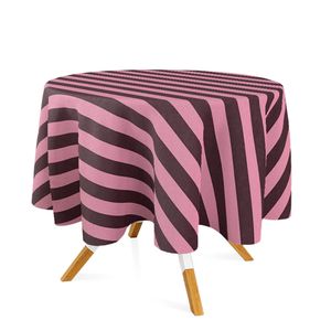 toalha-redonda-tecido-jacquard-rosa-e-marrom-listrado-tradicional