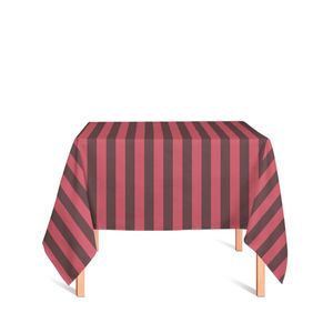 toalha-quadrada-tecido-jacquard-marrom-e-vermelho-listrado-tradicional