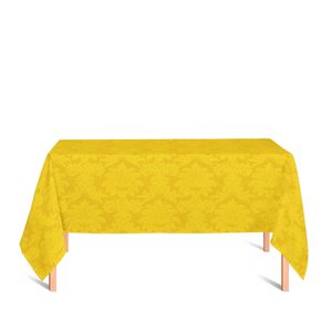 toalha-retangular-tecido-jacquard-amarelo-ouro-medalhao-tradicional