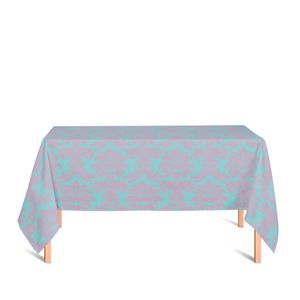 toalha-retangular-tecido-jacquard-azul-tiffany-e-rosa-medalhao-tradicional