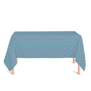 toalha-retangular-tecido-jacquard-azul-tiffany-e-rosa-geometrico-tradicional