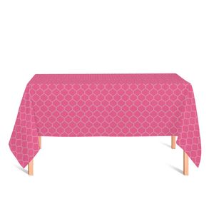 toalha-retangular-tecido-jacquard-rosa-pink-chiclete-geometrico-tradicional