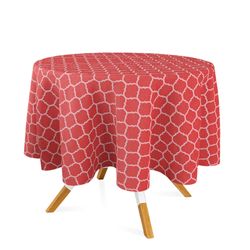 toalha-redonda-tecido-jacquard-vermelho-e-branco-geometrico