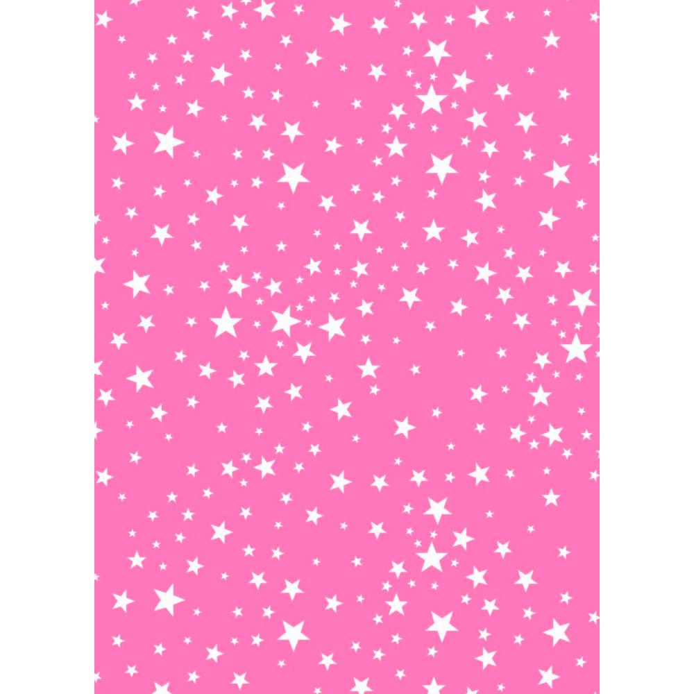 Tricoline Estrelas fundo Pink MISTA 70% algodão 30% poliéster - valor  referente a 50 cm x 1,50 cm - Bem Tecidos