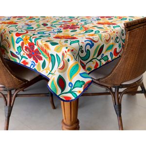 toalha-jacquard-floral-azul-amarelo-verde