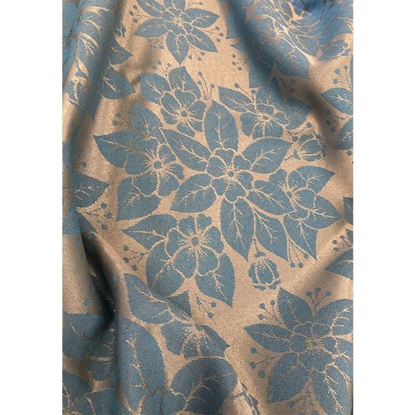 tecido-jacquard-tradicional-floral-azul-dourado