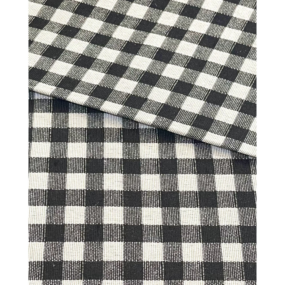 Lunarable Tecido xadrez da The Yard, estilo monocromático vintage inglês  listras e cheques padrão abstrato grunge, tecido de microfibra para artes e  artesanato, têxteis e decoração, 2 jardas, preto e branco 