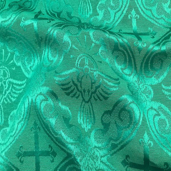 tecido-jacquard-liturgico-arabesco-verde