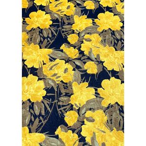 tecido-jacquard-estampado-floral-amarelo-preto
