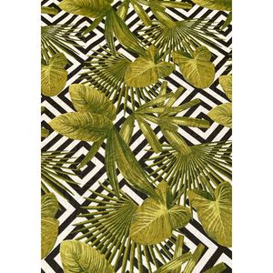tecido-jacquard-estampado-tropical-folhagem-verde-musgo-geometrico