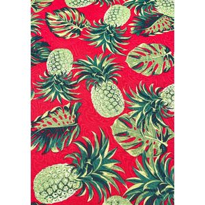 tecido-jacquard-estampado-abacaxi-fundo-vermelho-tropical