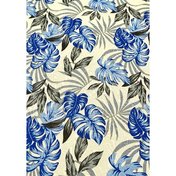 tecido-jacquard-estampado-floral-azul-fundo-branco