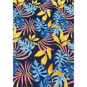 tecido-jacquard-estampado-floral-azul-fundo-marinho