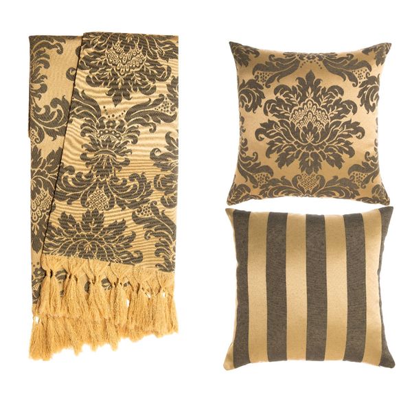 tecido-1-manta-2-capas-de-almofada-em-tecido-jacquard-tradicional-preto-e-dourado