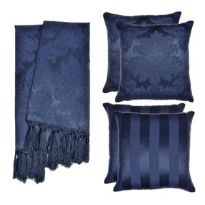 kit-1-manta-4-capas-de-almofada-em-tecido-jacquard-tradicional-azul-marinho