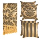 kit-1-manta-4-capas-de-almofada-em-tecido-jacquard-tradicional-preto-e-dourado