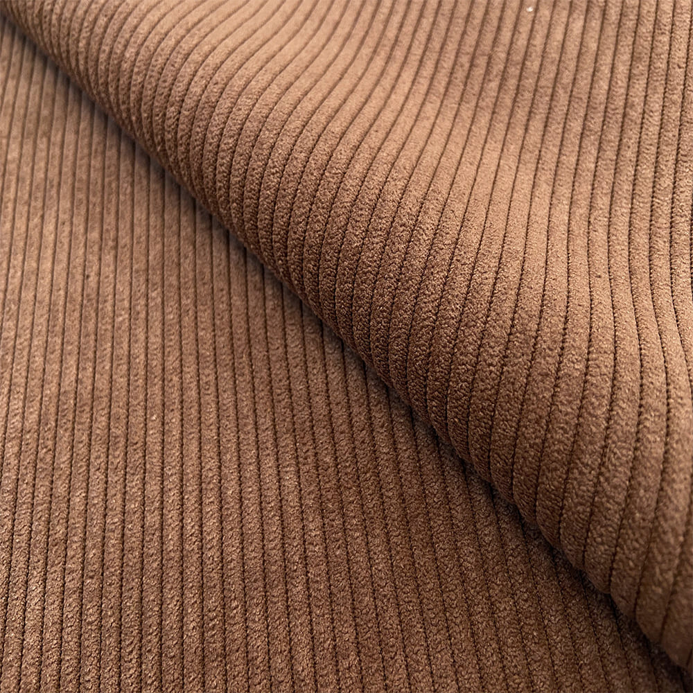 Tecido Veludo Cotelê Milão Caramelo Enrolado Tecidos Enrolado