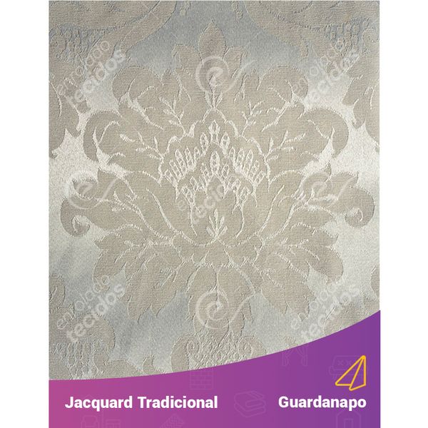 guardanapo-tecido-jacquard-bege-champagne-medalhao-tradicional