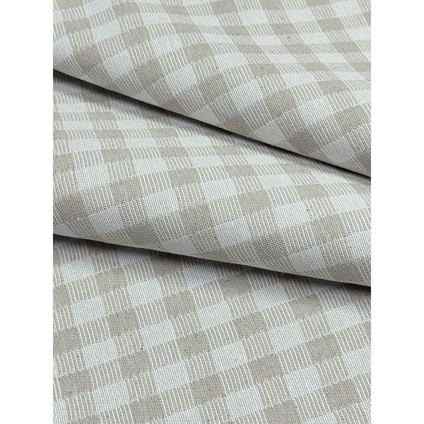 tecido-jacquard-bege-e-branco-xadrez-fio-tinto-280m-de-largura