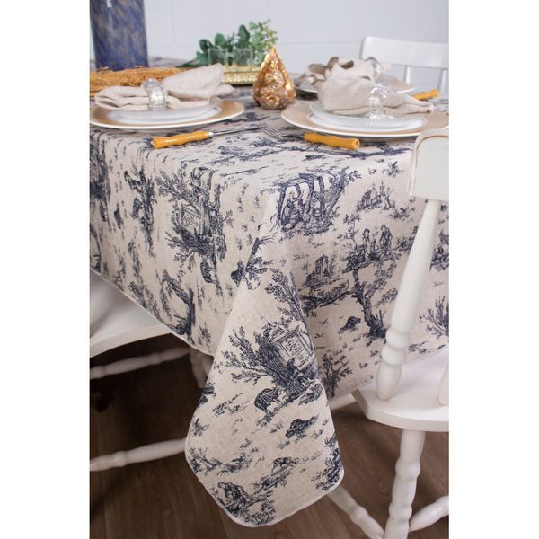 toalha-retangular-tecido-linho-estampado-toile-de-jouy-azul
