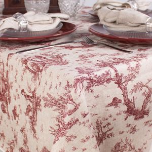 toalha-retangular-tecido-linho-estampado-toile-de-jouy-vermelho